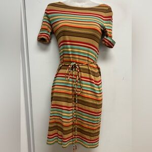 Lauren Ralph Lauren Striped Tie Waist Knit Dress – Size XS